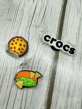 BRAND NEW Genuine Crocs Foodie (Pizza & Chips and Guac) Jibbitz